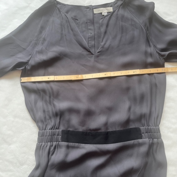 Gerard Darel 100% Silk Gray Career Wear to Work Casual Long Sleeves Midi Dress - Picture 10 of 12